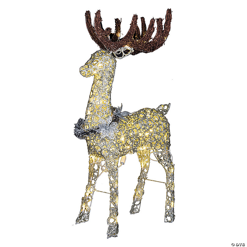 Light Up Led Buck With Sparkle Rings, Outdoor Deer Decorations