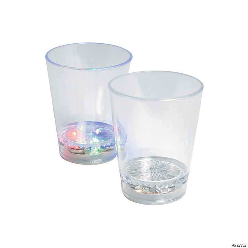 20 Shot Glasses Quality Crystal Clear Shot Coloured Cups Pack of Plastic Colour Shot and Desert Glass Strong Durable Hard Plastic