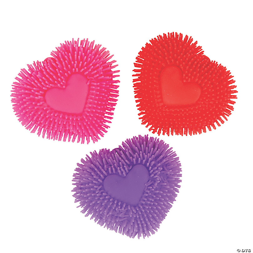 Light-Up Valentine Heart Puffer Toys - 12 Pc. - Discontinued