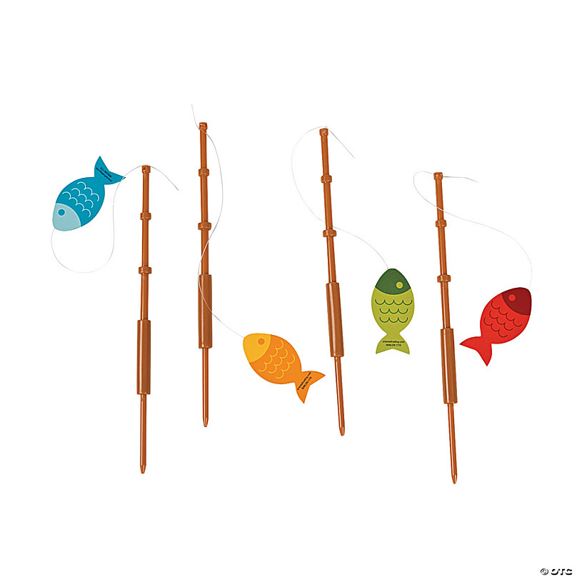  36 Pcs Mini Fish Pole Decoration Little Fisherman