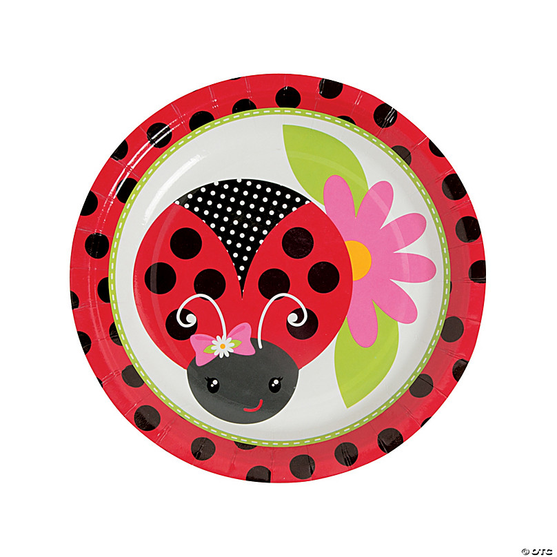 Little Ladybug Paper Plates ~ 8 plates ~ 9 ~ New FX/OT 