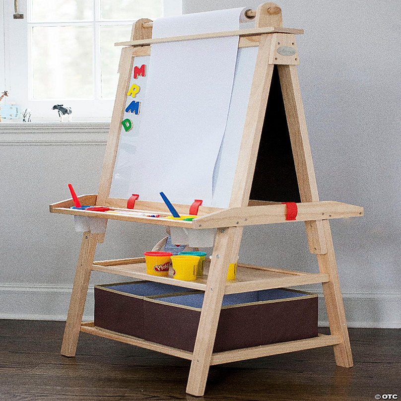 Little Partners Deluxe Learn N Play Art Center Easel - Olive Green