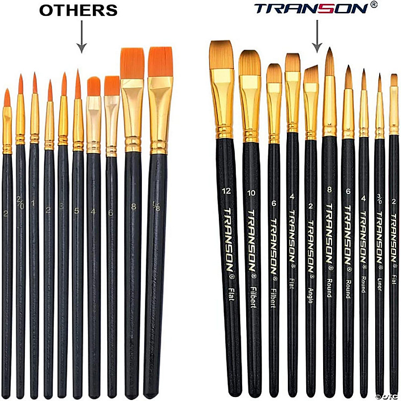 Paint Brush Set with 15 Paint Brushes for Acrylic Painting and Bonus 1 –  Loomini