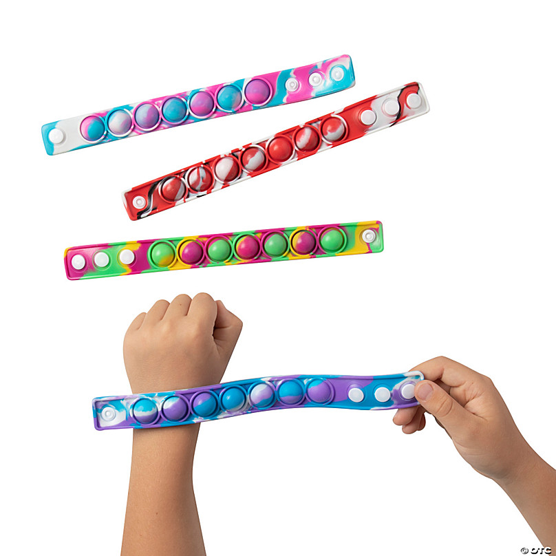  Fidget Spinner Bracelets - Very Unique Pop it Bracelet - Teal  Fidget Toy - Sensory Bracelet - Popper Wristband Push Pop Wearable Toys for  Kids and Adults : Toys & Games