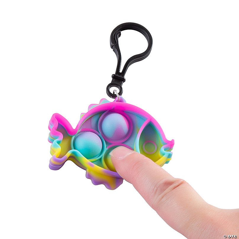 Fun Express Lotsa Pops Popping Toy Mini Food Keychain Assortment, 48 Pieces