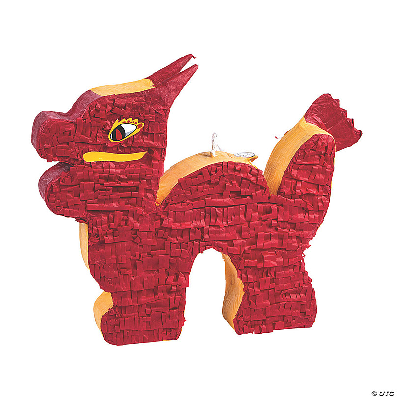 Red Dragon Pinata for Chinese New Year Party Decorations, 16.5 x 11 x 3 in, Size: 16.5 x 12.3