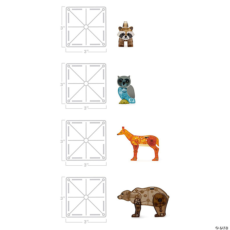MAGNA-TILES Jungle Animals 25-Piece Magnetic Construction Set, The ORIGINAL  Magnetic Building Brand