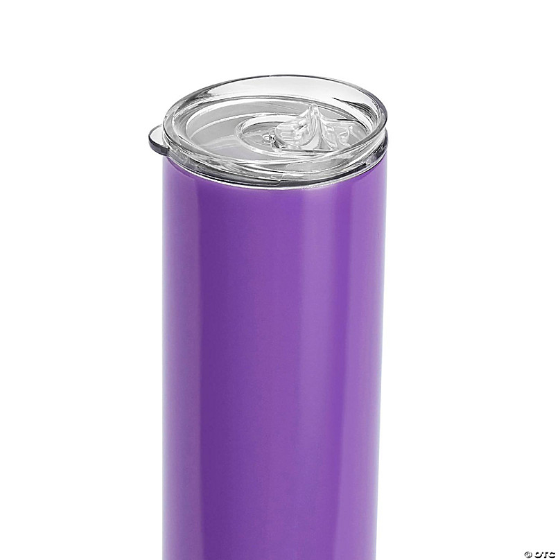 Makerflo 20 Oz Stainless Steel Insulated Tumbler w/ Splash Proof Lid & Straw,  Silver