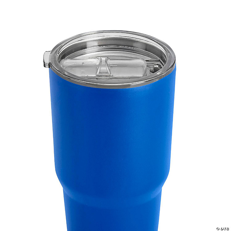 Zak! 30 Oz. Stainless Steel Tumbler with Handle Lid and Straw Blue