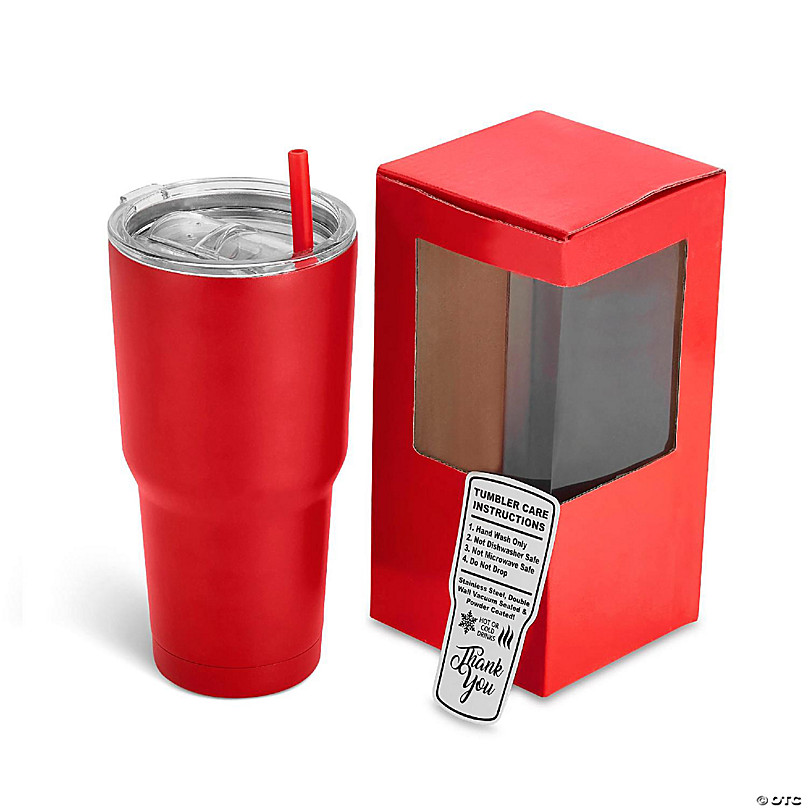 MakerFlo Crafts Coffee Mug, Powder Coated, Case of 25, 12oz in Red