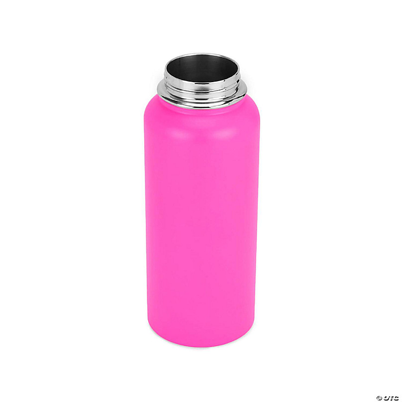 24 oz. Bulk 48 Ct. Personalized Colorful Contoured Reusable BPA-Free Plastic  Water Bottles