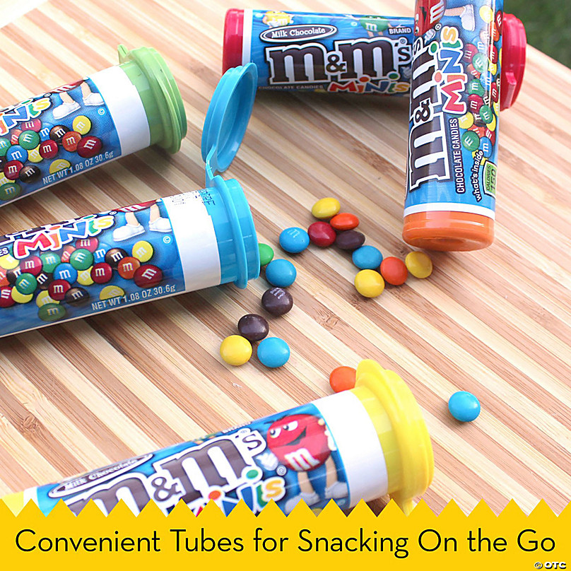 M&M's Mini's Milk Chocolate Candies Tube 4 pack tube, Seasonal Candy