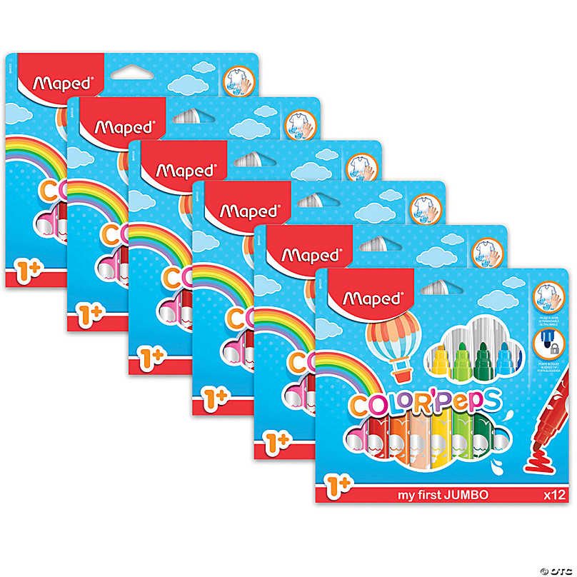 Ready 2 Learn Jumbo Circular Washable Stamp Pads - Classroom - Set