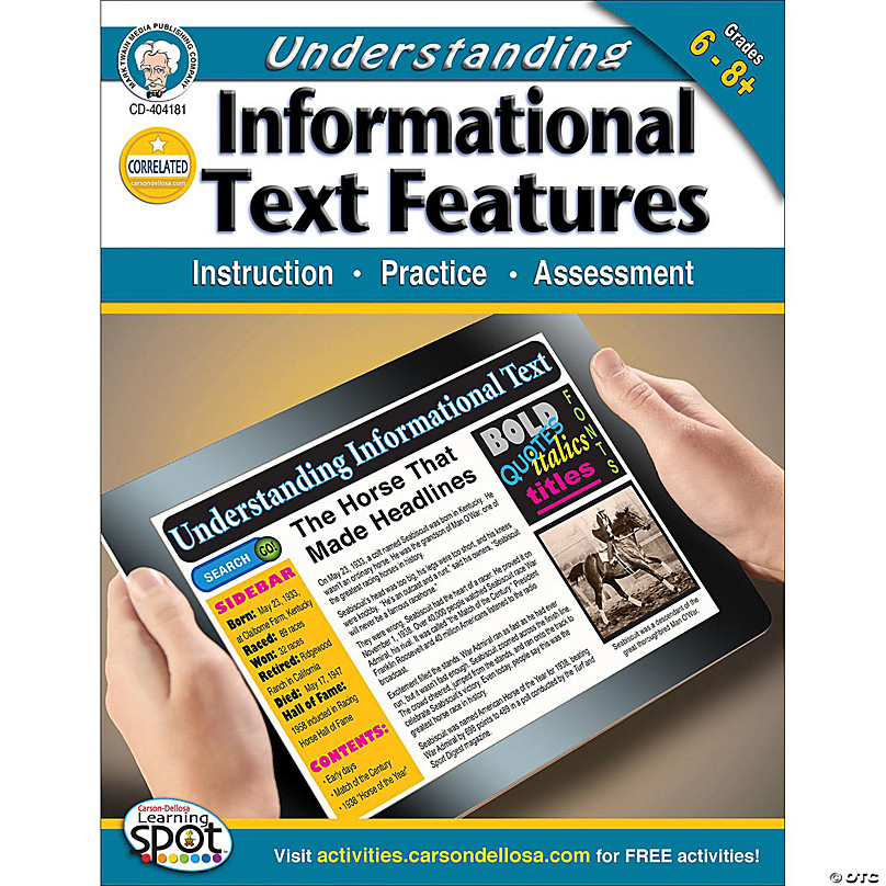 mark-twain-media-understanding-informational-text-features-workbook