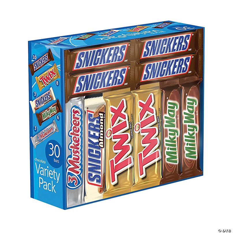  Mars SNICKERS, TWIX, MILKY WAY & 3 MUSKETEERS Fun Size