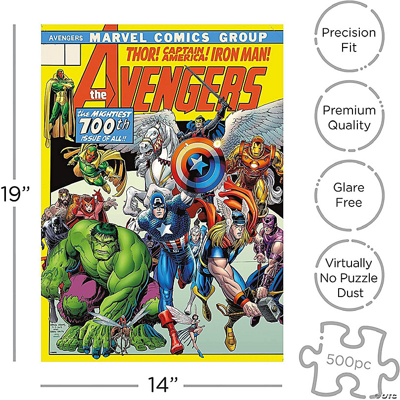 Marvel Avengers Comic Cover 500 Piece Jigsaw Puzzle