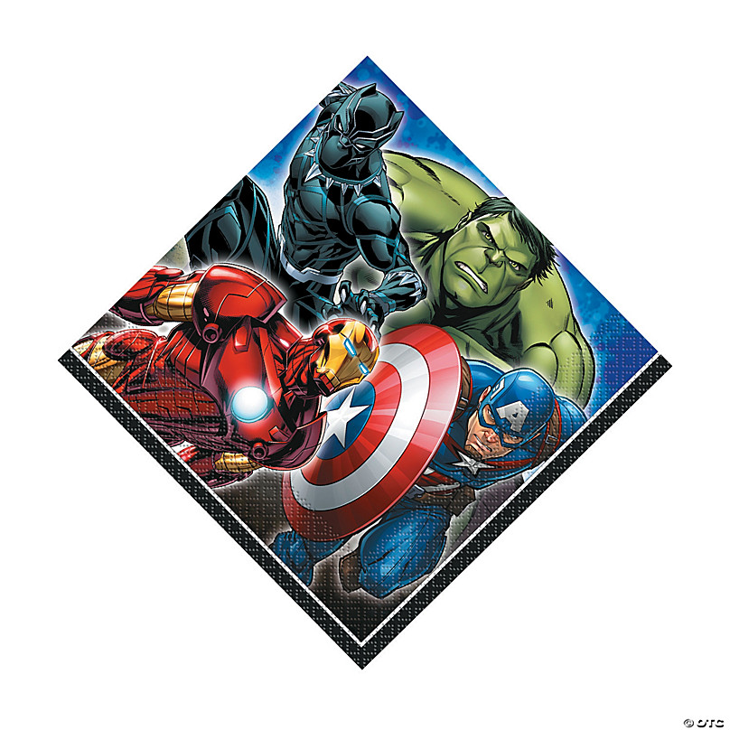 Iron Man Avengers Party Supplies for 16 Captain America 3D masks Great Decorative Birthday Set with Hulk Large Plates Cups cake plates Thor and more! Tablecloth Napkins Tattoos