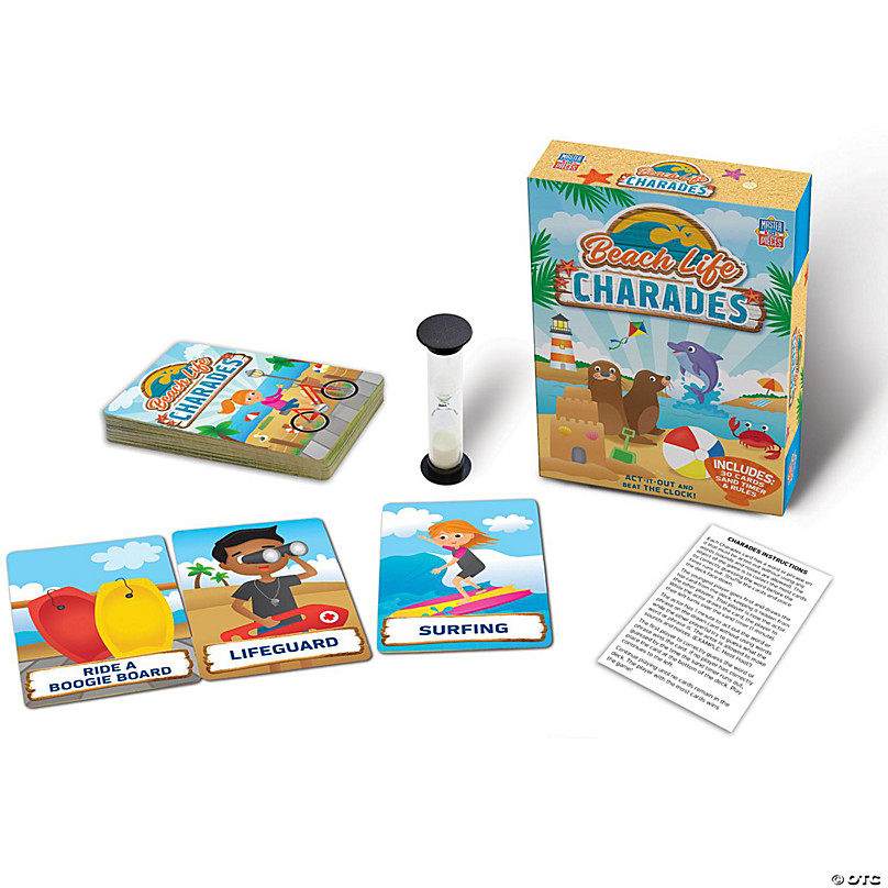 Masterpieces Kids Games - Beach Life - Charades Card Game : Target