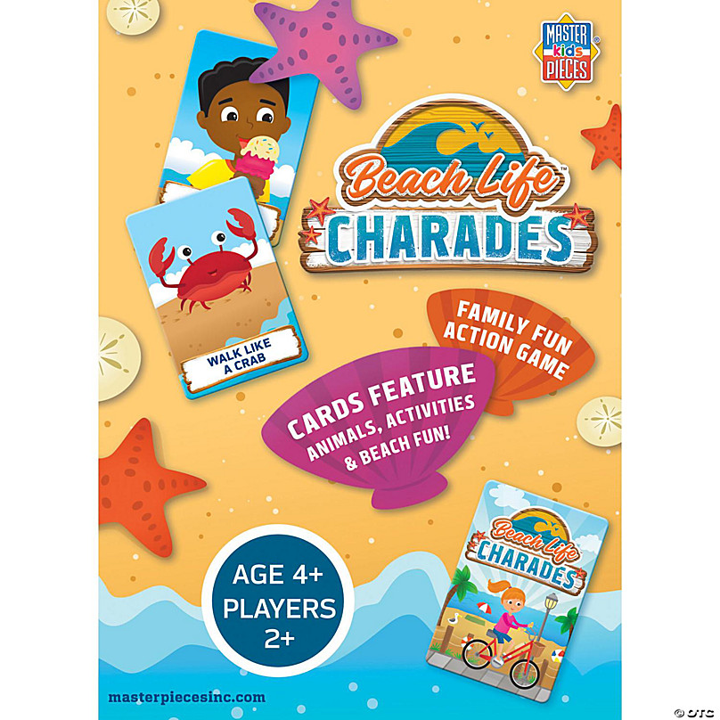 Masterpieces Kids Games - Beach Life - Charades Card Game : Target