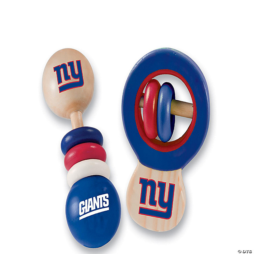 Baby Fanatic Wood Rattle 2 Pack - NFL Buffalo Bills Baby Toy Set