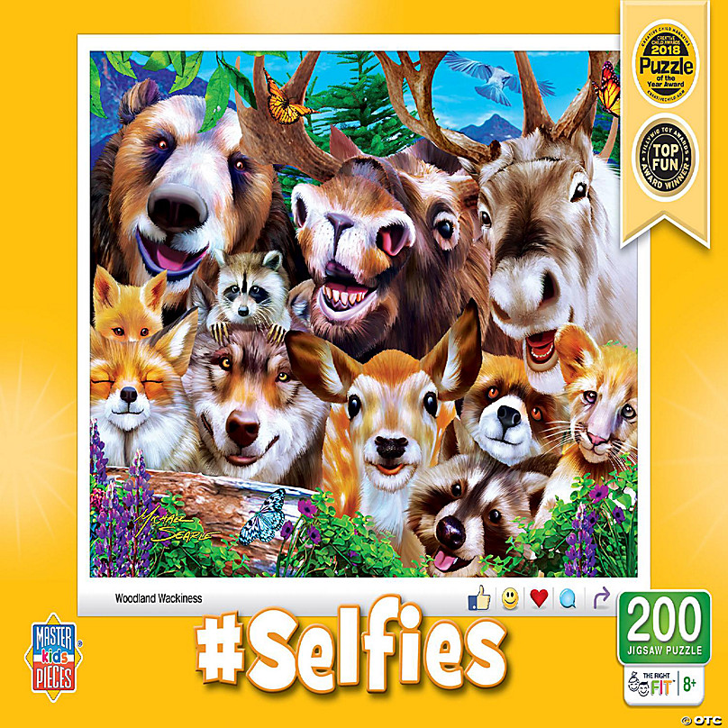MasterPieces, Goofy Grins Selfies Puzzle, 200 Pieces, 14 x 19