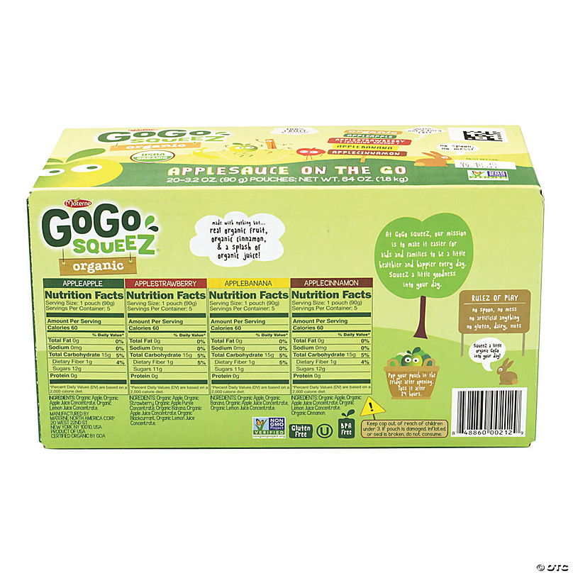 Materne GoGo Squeez Organic Apple Cinnamon Fruit on the Go