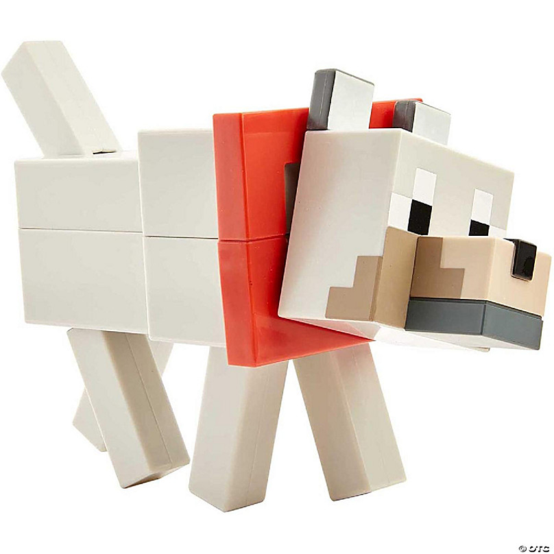 Mattel Minecraft Fusion Wolf Figure Craft-a-Figure Set, Build Your Own ...