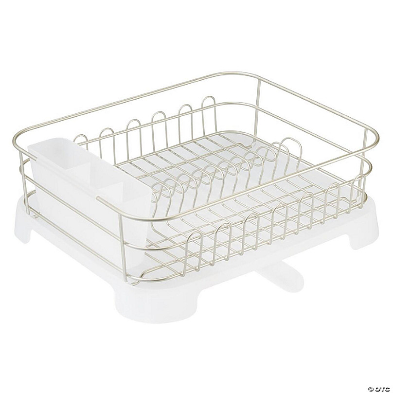 Mdesign Alloy Steel Sink Dish Drying Rack Holder - Matte Satin/frost :  Target