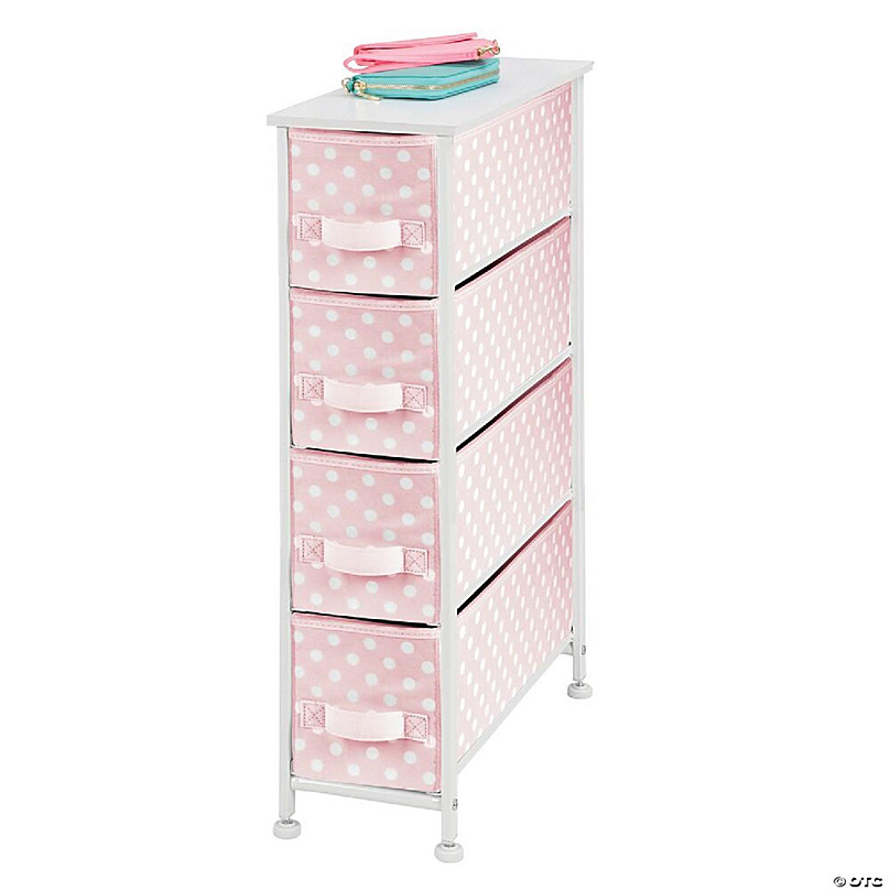 10 Drawers Fabric Dresser Storage Drawers Tall Dresser w/ Storage Organizer  Pink