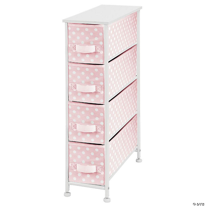 https://s7.orientaltrading.com/is/image/OrientalTrading/FXBanner_808/mdesign-baby-kids-tall-slim-storage-dresser-tower-unit-4-drawers-pink-white~14238212.jpg