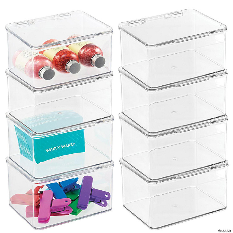 Zulay Kitchen 4 Pack Clear Refrigerator Organizer Bins and Storage (Large)