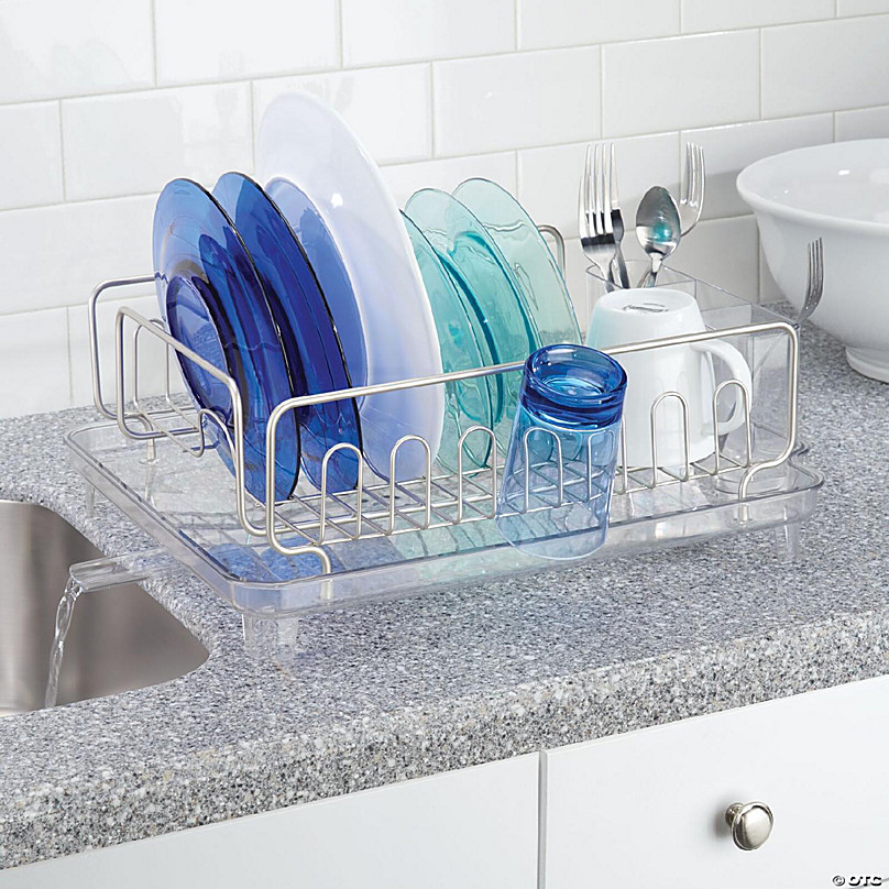 https://s7.orientaltrading.com/is/image/OrientalTrading/FXBanner_808/mdesign-large-kitchen-dish-drying-rack---drainboard-swivel-spout-satin-clear~14238349-a02.jpg