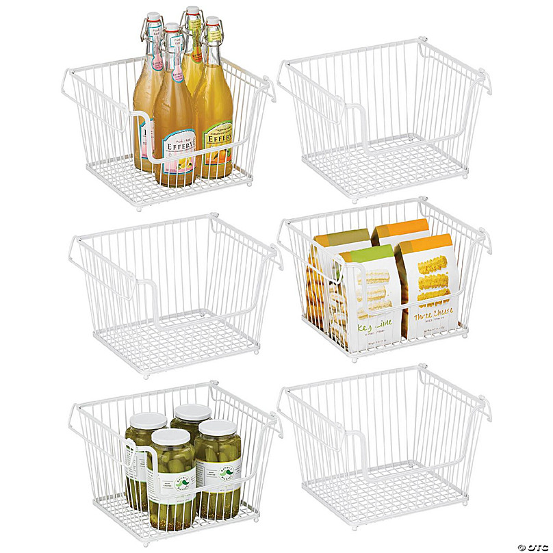 Mdesign Kitchen Plastic Storage Organizer Bin With Open Front - 6