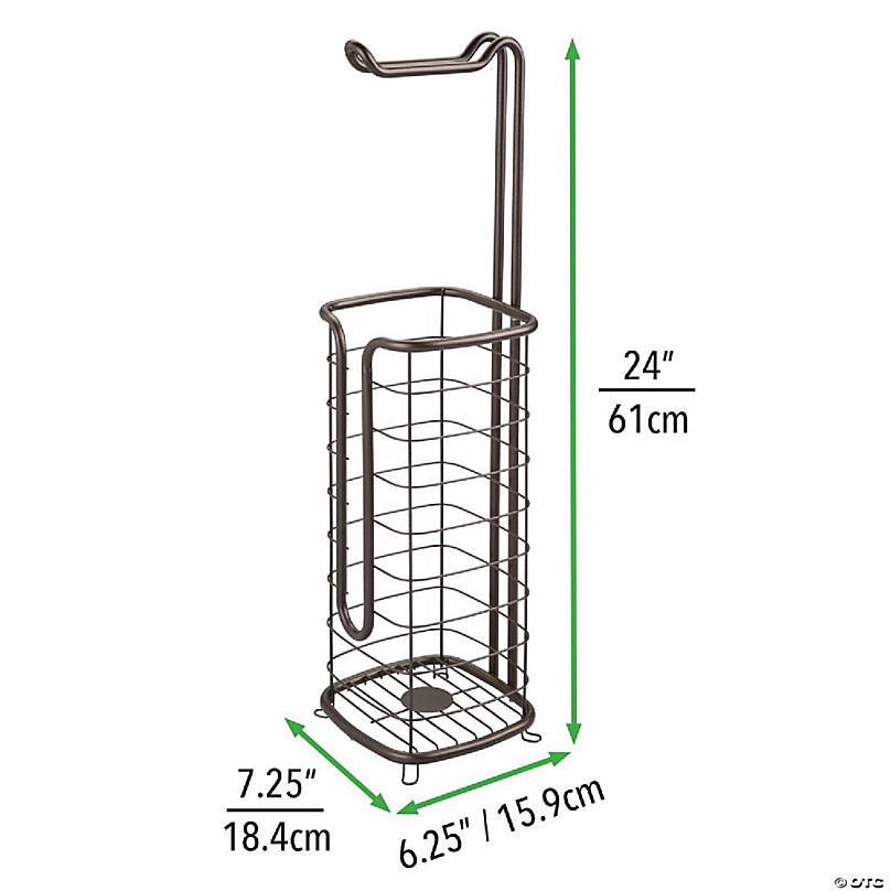 Mdesign Forma Steel Free Standing 3-roll Toilet Paper Holder Stand And  Dispenser - Satin : Target