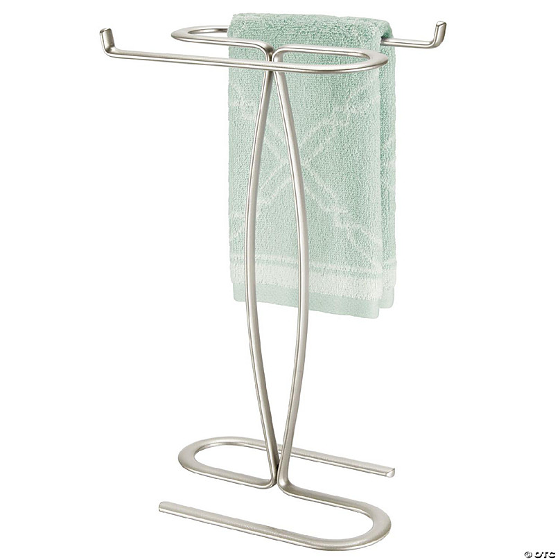 mDesign Metal Hand Towel Holder Stand for Bathroom Vanity Countertop