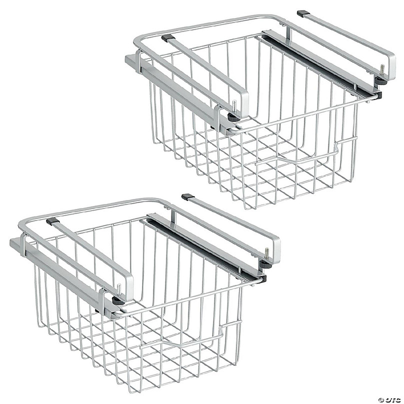 https://s7.orientaltrading.com/is/image/OrientalTrading/FXBanner_808/mdesign-metal-wire-xs-sliding-under-shelf-kitchen-storage-basket-2-pack-silver~14367029.jpg