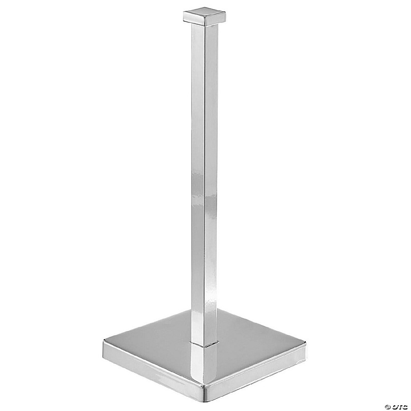 MDesign Stainless Steel Free-Standing Modern Toilet Paper Holder