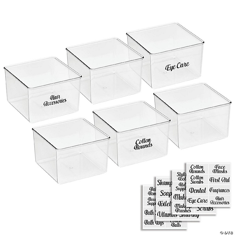 https://s7.orientaltrading.com/is/image/OrientalTrading/FXBanner_808/mdesign-plastic-bathroom-storage-organizer-bin-with-labels-set-of-6-clear~14287115.jpg