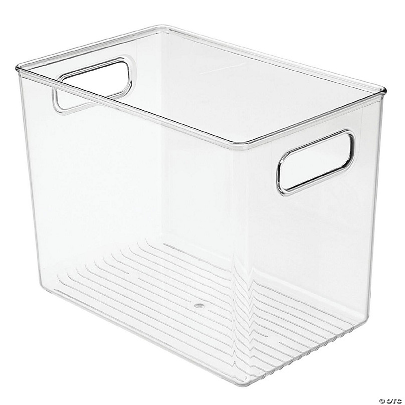 mDesign Deep Plastic Bath Storage Bin with Handles, 10 Long, 4