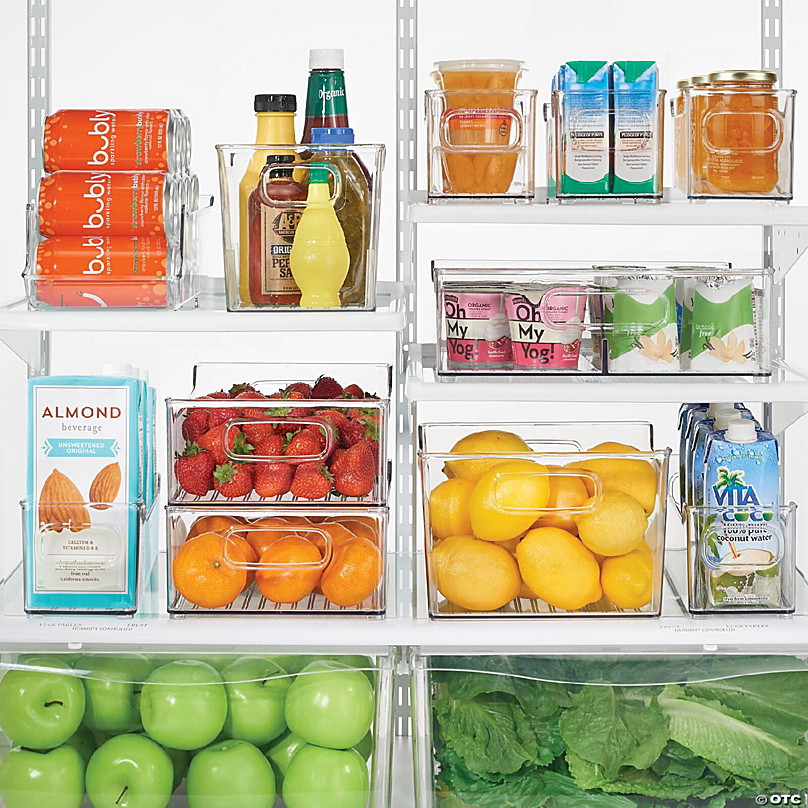 mDesign Large Plastic Pop/Soda Can Dispenser Storage Organizer Bin for Kitchen Pantry, Countertops, Cabinets, Refrigerator, Freezer - BPA Free, Food