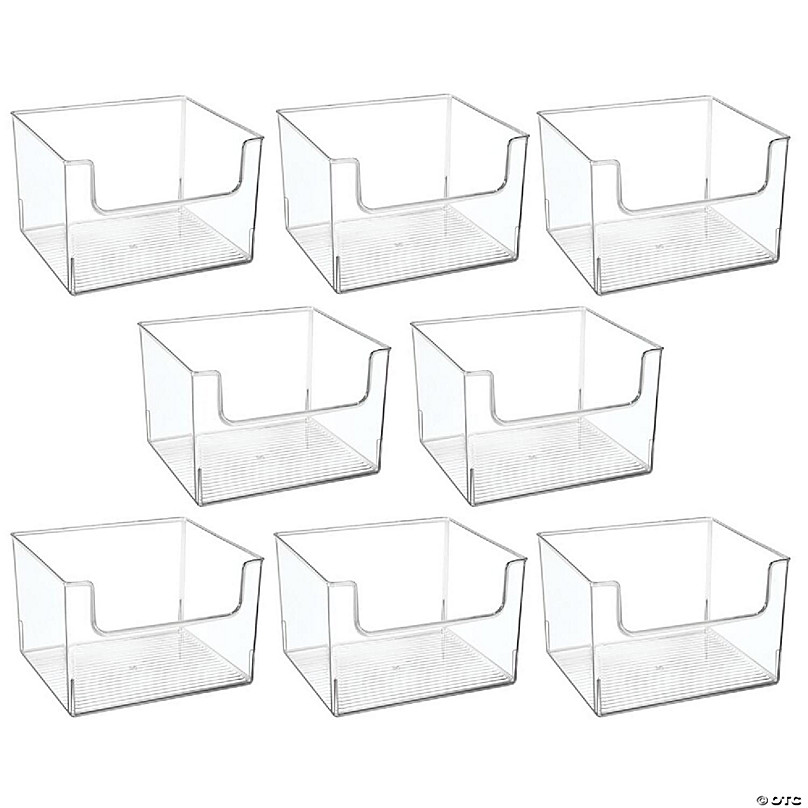 mDesign Kitchen Plastic Storage Organizer Bin with Open Front - Clear