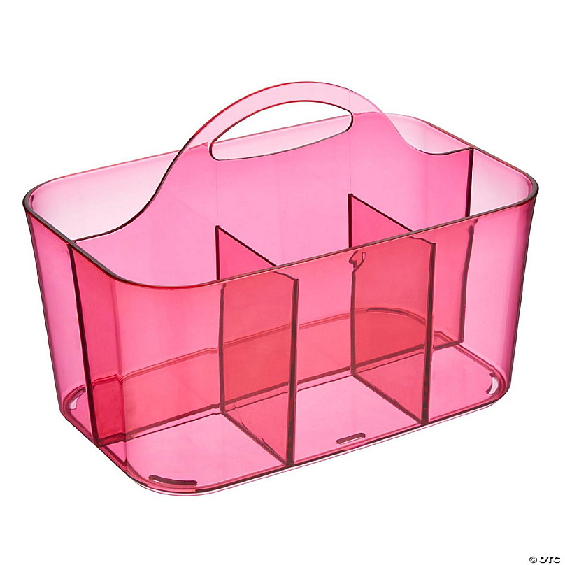 mDesign Plastic Shower Caddy Storage Organizer Utility Tote - Rose