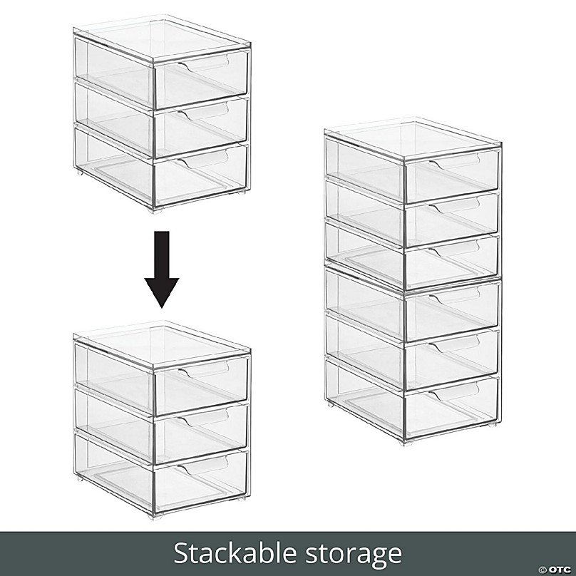 https://s7.orientaltrading.com/is/image/OrientalTrading/FXBanner_808/mdesign-plastic-stackable-3-drawer-kitchen-storage-organizer-4-pack-clear~14385553-a03.jpg