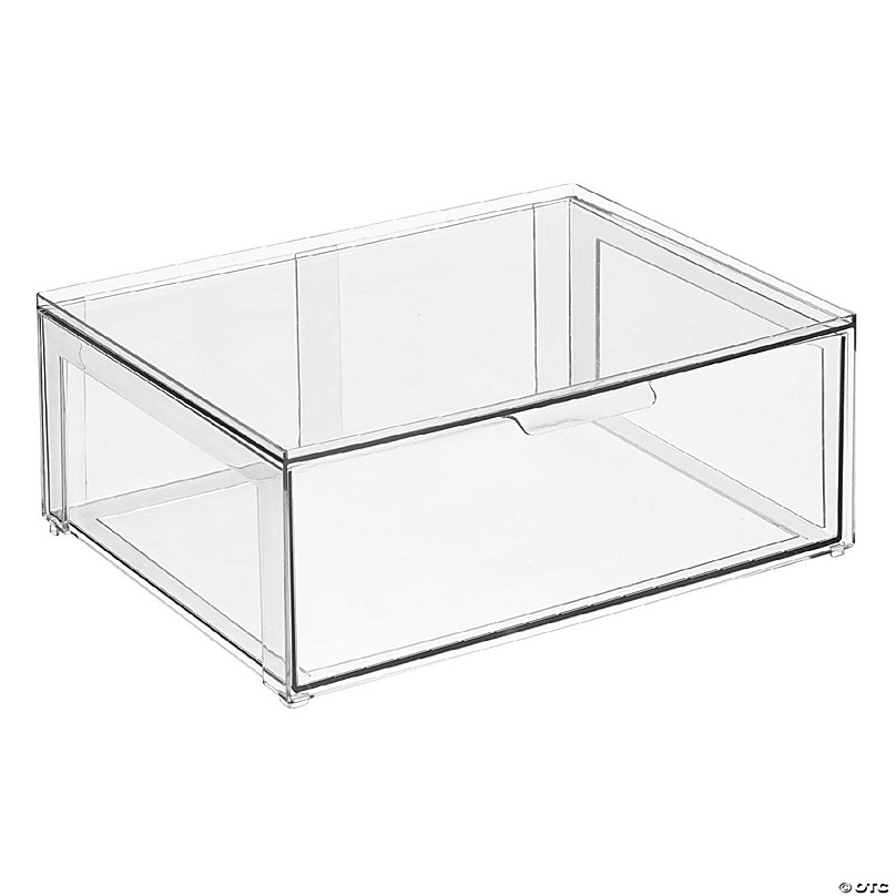 https://s7.orientaltrading.com/is/image/OrientalTrading/FXBanner_808/mdesign-plastic-stackable-bedroom-closet-storage-organizer-with-drawer-clear~14305825.jpg