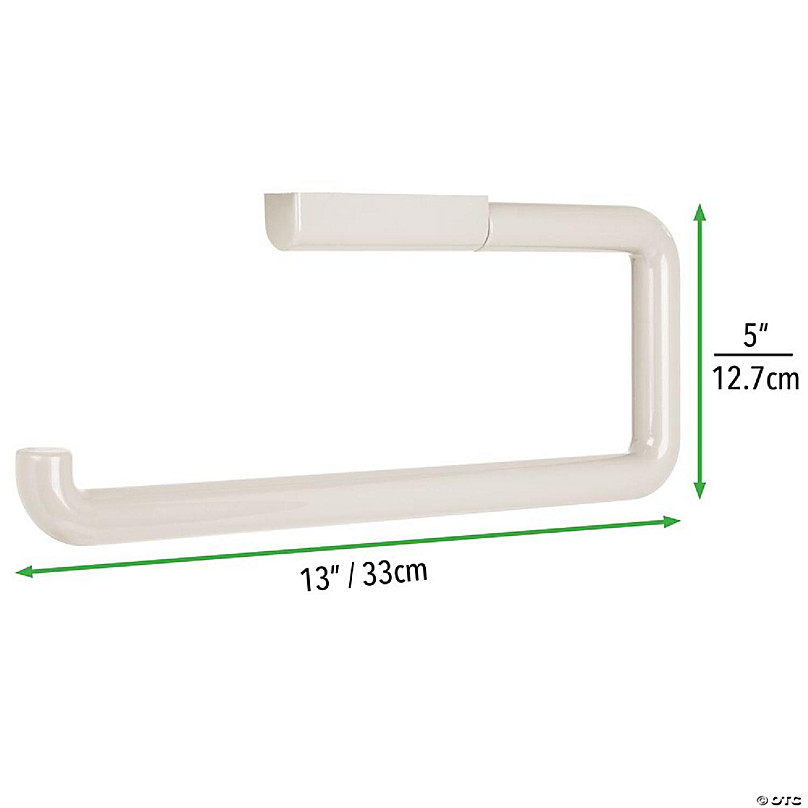 mDesign Plastic Wall Mount / Under Cabinets Paper Towel Holder - 2 Pack -  Cream