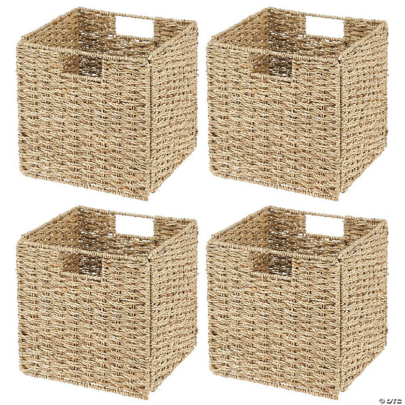 https://s7.orientaltrading.com/is/image/OrientalTrading/FXBanner_808/mdesign-seagrass-woven-kitchen-basket-organizer-handles-4-pack-natural-tan~14380292.jpg