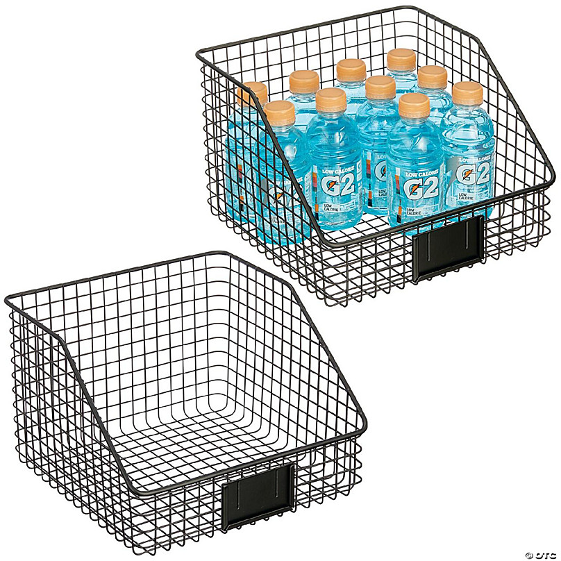 https://s7.orientaltrading.com/is/image/OrientalTrading/FXBanner_808/mdesign-slanted-kitchen-organizer-bin-basket-label-slot-2-pack-matte-black~14385410-a01.jpg