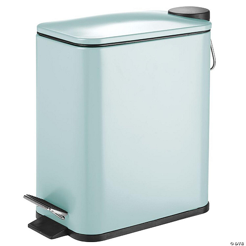 https://s7.orientaltrading.com/is/image/OrientalTrading/FXBanner_808/mdesign-slim-metal-1-3-gallon-step-trash-can-lid-liner-bucket-matte-mint-green~14285375.jpg