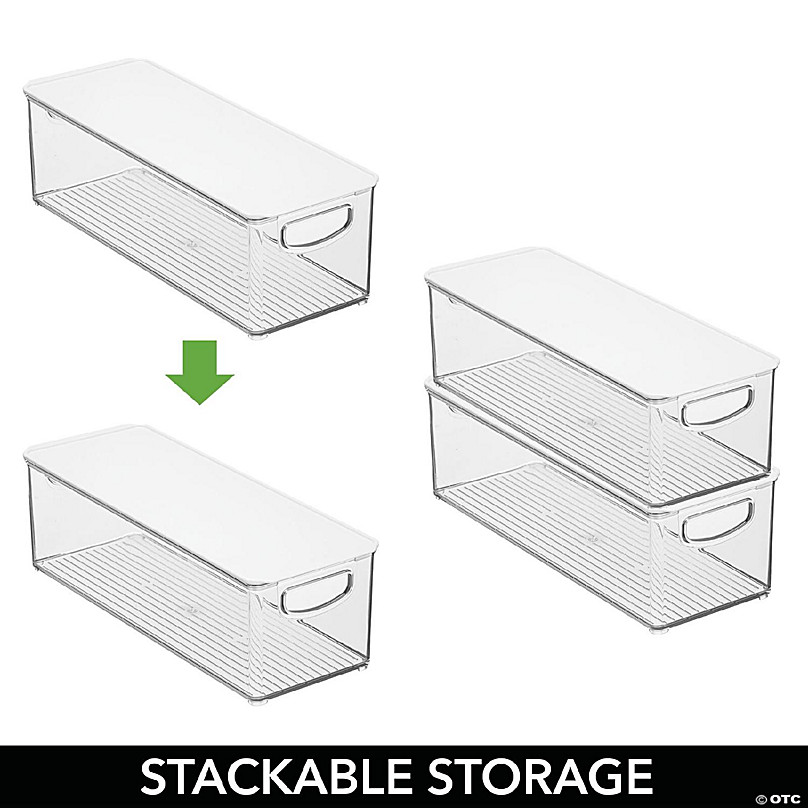 https://s7.orientaltrading.com/is/image/OrientalTrading/FXBanner_808/mdesign-slim-plastic-kitchen-storage-bin-box-lid-handles-4-pack-clear-white~14366934-a03.jpg