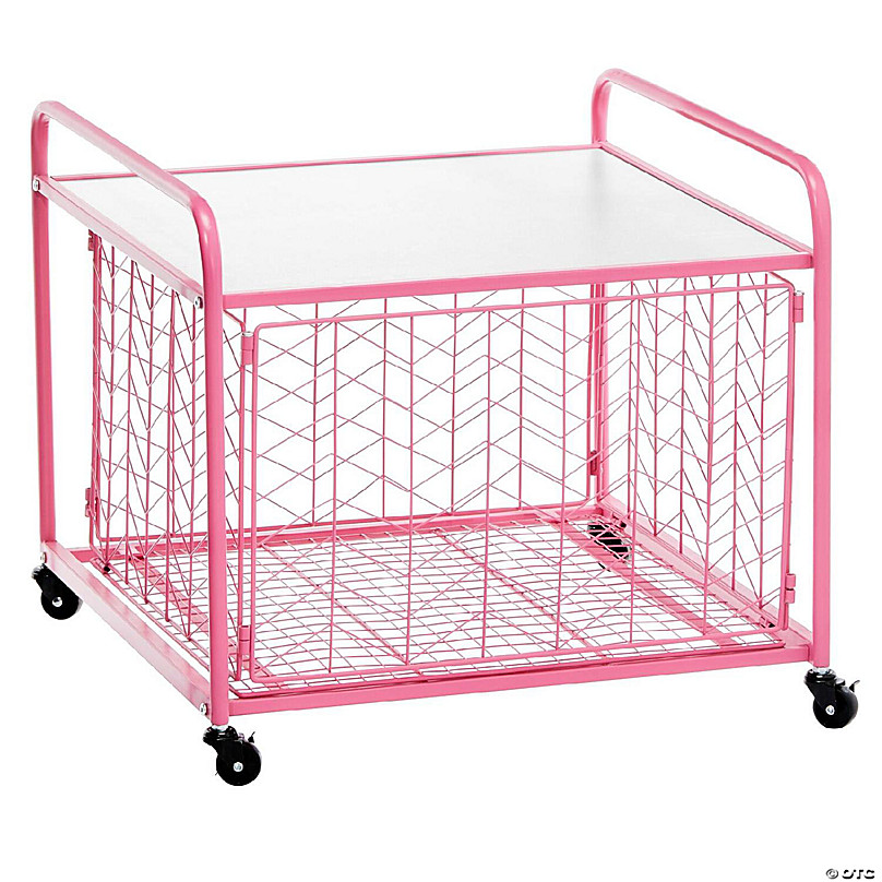 Small Portable Mini Fridge Storage Cart with Wheels and Drawers